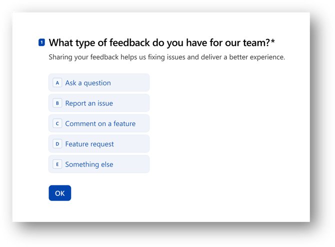 Feedback form
