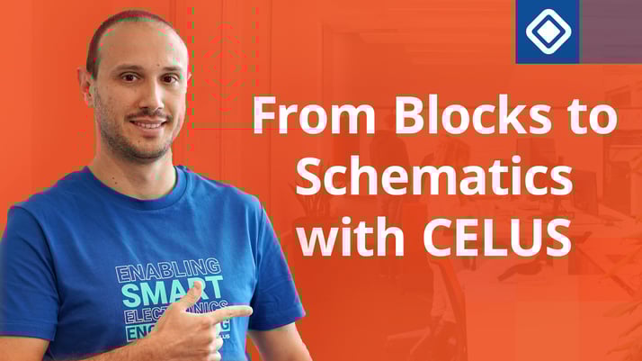 How does CELUS Design Studio generate schematics out of a block diagram?
