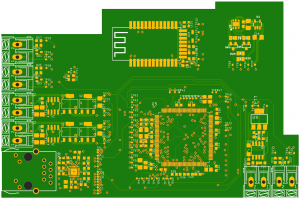 The PCB of the LAN card: The electronics were generated fully automatically from the functional model