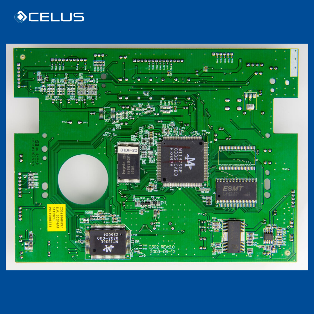 Example of a DVD-player PCB (Printed Circuit Board)