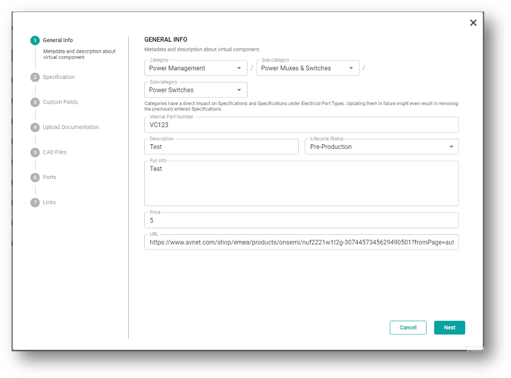 Linking Components to a Virtual Component and reordering them in CELUS Orbit